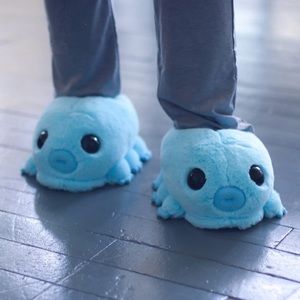 *AVAIL TIL 9/15* Water Bear (Tardigrade) Plush Slippers, in good condition